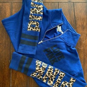 Victoria’s Secret Pink Leopard logo Pullover